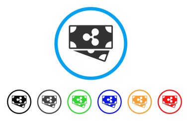 Banknot yuvarlak simge dalgalanma