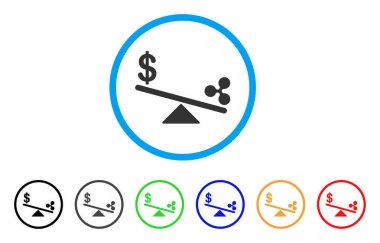 Doları dalgalanma Swing denge yuvarlak simge