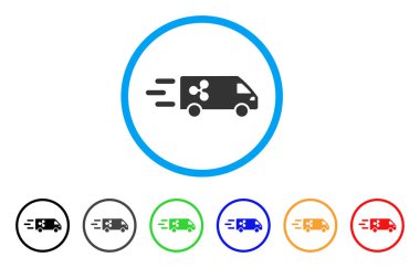 Hızlı dalgalanma teslim araba yuvarlak simge