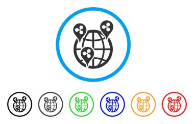 Küresel dalgalanma Puan simgesi yuvarlak