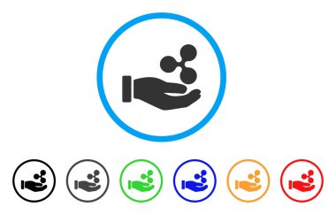 El vermek dalgalanma yuvarlak simgesi