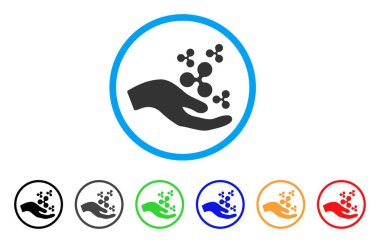 El teklif dalgalanma sembolleri yuvarlak simgesi