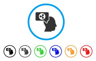 Kafa rüya dalgalanma yuvarlak simge