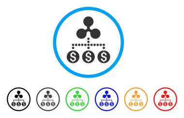 Para dalgalanma ilişkiler simgesi yuvarlak