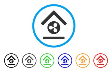 Dalgalanma banka simgesi yuvarlak