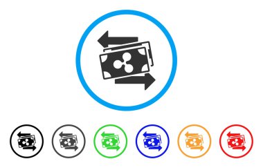 Banknot Exchange yuvarlak simge dalgalanma