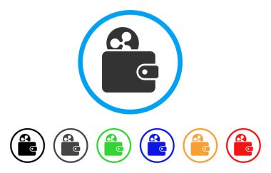 Cüzdan yuvarlak simge dalgalanma