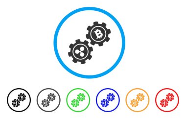 Bitcoin vites yuvarlak simge dalgalanma