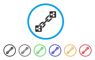 Blockchain yuvarlak simge dalgalanma