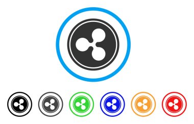 Madeni para yuvarlak simge dalgalanma