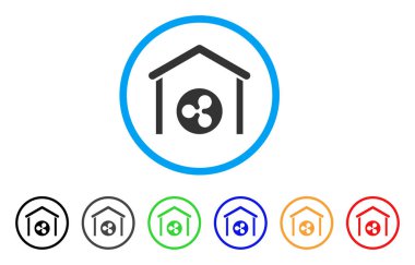 Madeni para garaj yuvarlak simge dalgalanma