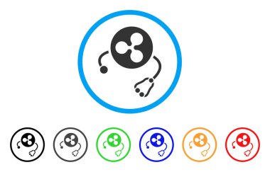 Para sağlık yuvarlak simge dalgalanma