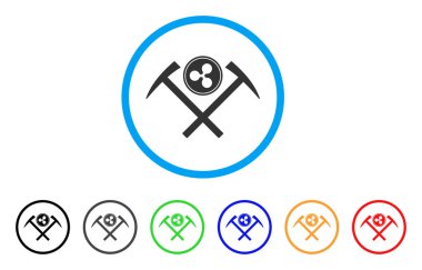 Madeni para incelemesi çekiç yuvarlak simge dalgalanma