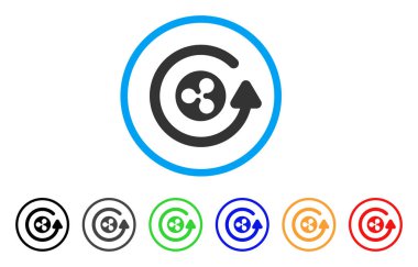 Para iadesi yuvarlak simge dalgalanma