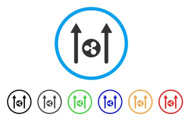 Para gönder okları yuvarlak simge dalgalanma