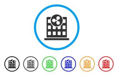 Dalgalanma şirket bina simgesini yuvarlak