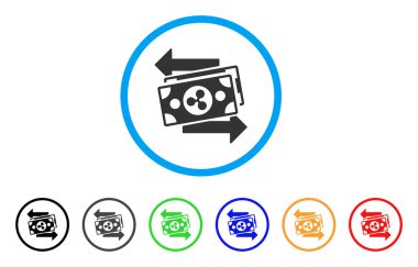 Exchange faturaları yuvarlak simge dalgalanma