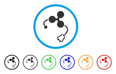 Sağlık yuvarlak simge dalgalanma