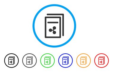 Dalgalanma yuvarlak simge faturalar