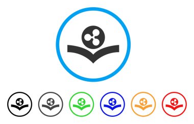 Bilgi kitap yuvarlak simge dalgalanma