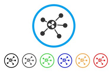 Linkler yuvarlak simge dalgalanma