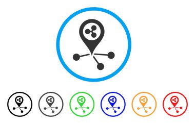 Konum bağlantılar yuvarlak simge dalgalanma