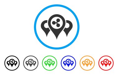 Konumları yuvarlak simgesini dalgalanma