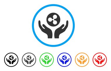 Bakım el yuvarlak simge dalgalanma