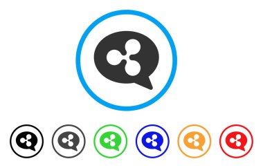 İleti balon yuvarlak simge dalgalanma