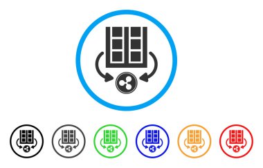 Çiftlik yuvarlak simge madencilik dalgalanma
