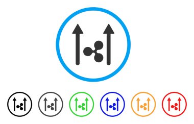 Gönder okları yuvarlak simge dalgalanma