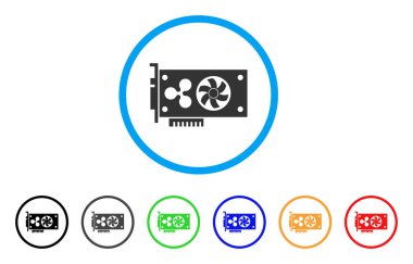 Video Gpu kartı yuvarlak simge dalgalanma