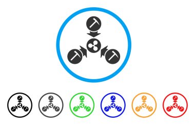 Havuzu yuvarlak simge madencilik dalgalanma