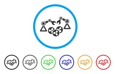 Robotik yuvarlak simge madencilik dalgalanma