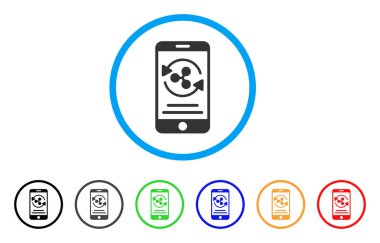 Mobil ödeme yuvarlak simge dalgalanma