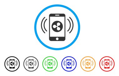 Telefon denetim yuvarlak simge dalgalanma