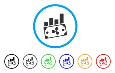 Para grafikler yuvarlak simge dalgalanma