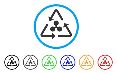 Geri dönüşüm yuvarlak simge dalgalanma