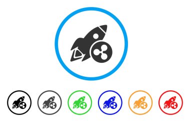 Roket yuvarlak simge dalgalanma