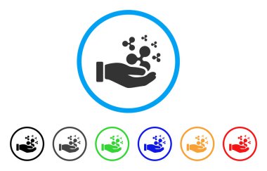 Maaş el yuvarlak simgesi dalgalanma