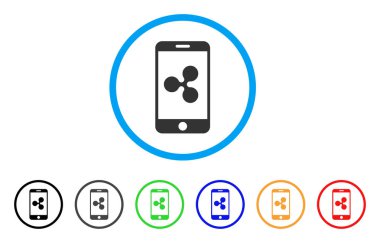 Smartphone yuvarlak simge dalgalanma