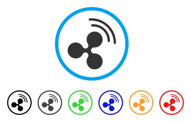 Kaynak sinyal yuvarlak simge dalgalanma