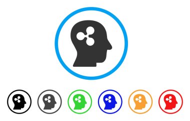 Düşünme yuvarlak simge dalgalanma