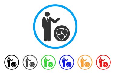 İşadamı Nem yuvarlak simge göster