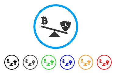 Bitcoin Nem dengesi yuvarlak simge salıncaklar