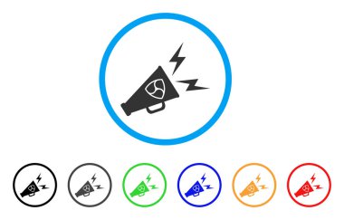 Nem megafon uyarı simgesi yuvarlak