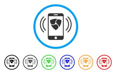 Nem mobil bankacılık simgesi yuvarlak