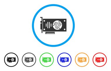 Iota Gpu kartı simgesi yuvarlak
