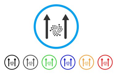 Iota gönder okları simge yuvarlak