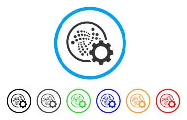 Iota Kur dişli yuvarlak simge